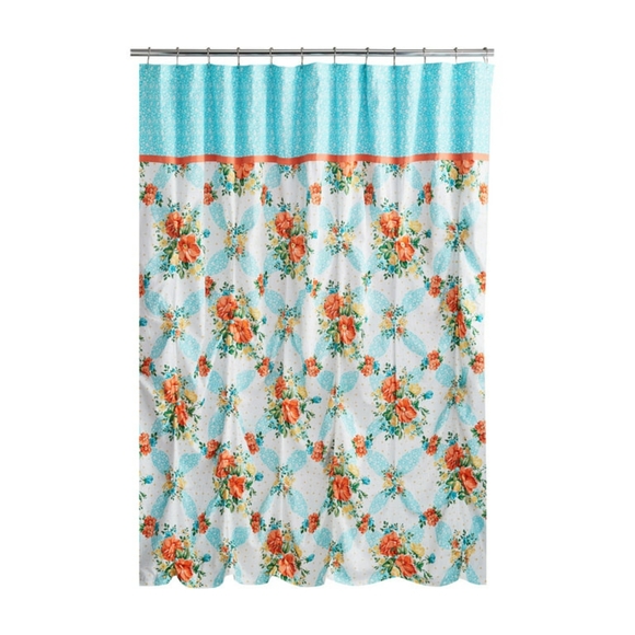 Last One 🌺 New The Pioneer Woman Vintage Floral Cloth Shower Curtain - Picture 6 of 9